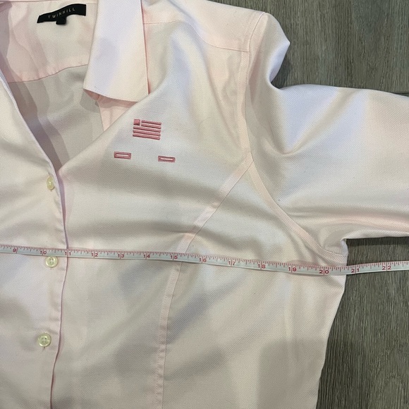 US Airways Uniform Shirt Womens Size 10 Pink Breast Cancer Long Sleeve Collect - Picture 5 of 8